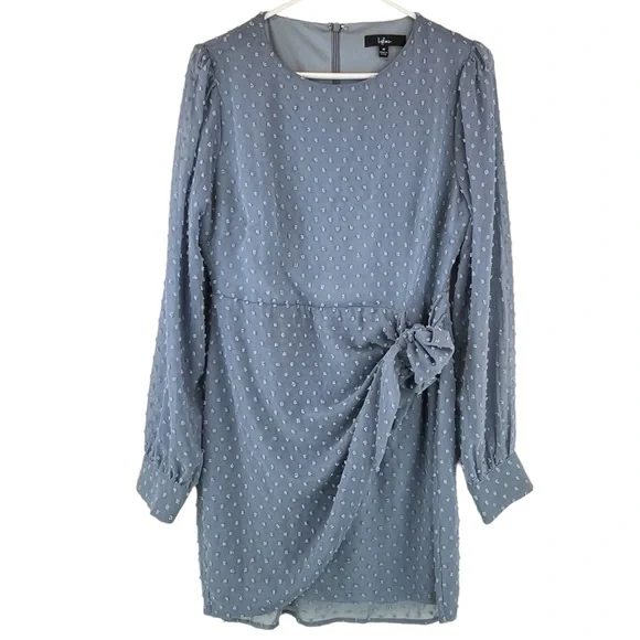 Lulu's Blue Polka Dot Mini Dress - Picture 6 of 16